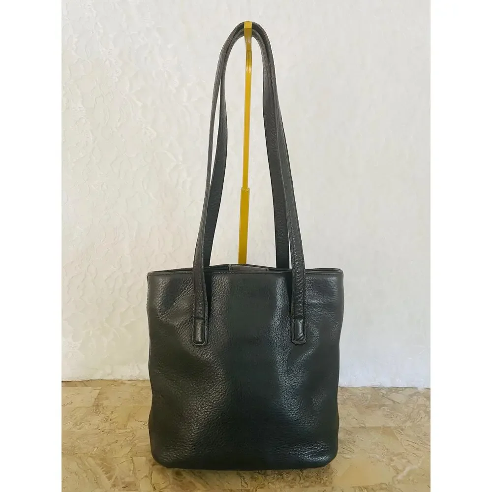Vintage COACH Sonoma Leather Bag Black Pebble Shoulder Purse G9P-6810 Pocket